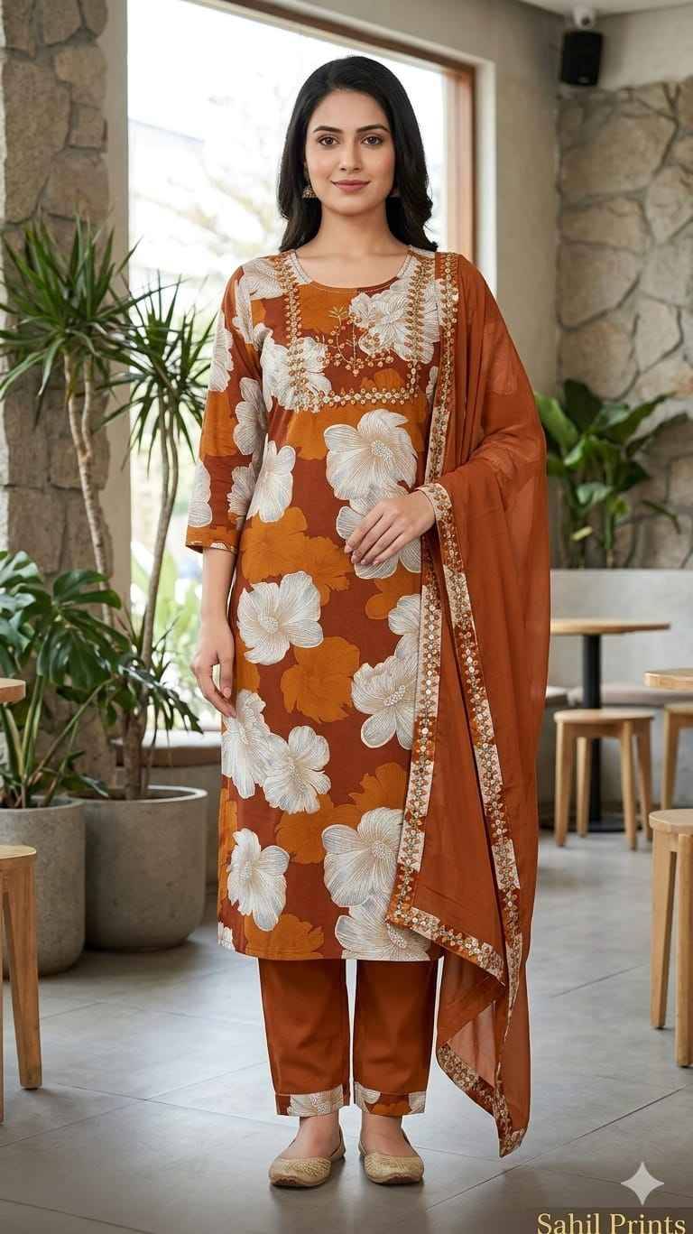 1919 Brown Hit Design By Fashid Designer Festive Suits Beautiful Fancy Stylish Colorful Party Wear & Occasional Wear Pure cotton Dresses At Wholesale Price